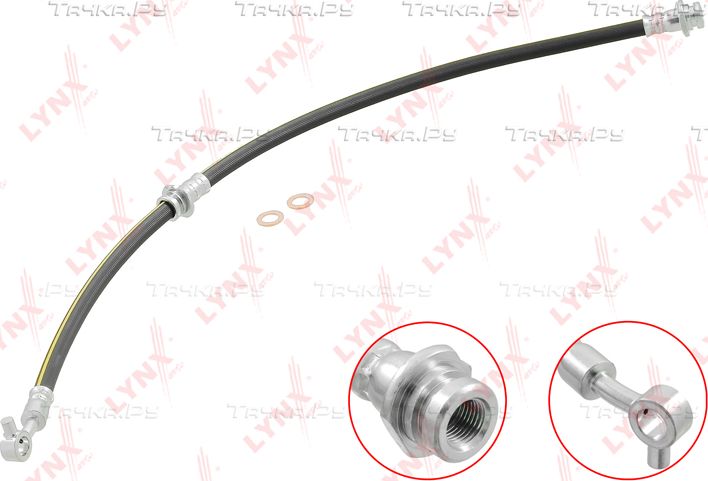 Тормозной шланг LYNXauto для Nissan Tiida I 2007-2012. Артикул BL-4128
