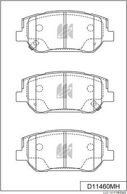 Тормозные колодки MK Kashiyama. Артикул D11460MH