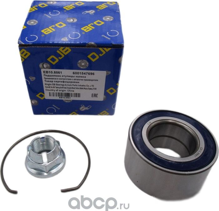 Подшипник ступицы колеса (комплект) передний правый/левый без ABS RENAULT LOGAN (DJB). Артикул EB108861