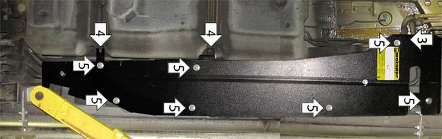 Защита Мотодор для топливных трубок Mercedes-Benz Viano W639 2010-2014. Артикул 01228