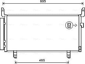 Радиатор кондиционера (конденсатор) AVA (алюминий) для Subaru Forester IV 2012-2018. Артикул SU5104D