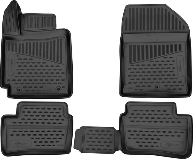 Коврики 3D Format c повышенной износостойкостью для салона Kia Picanto III хэтчбек 2017-2026. Артикул FORMAT.3D2564210