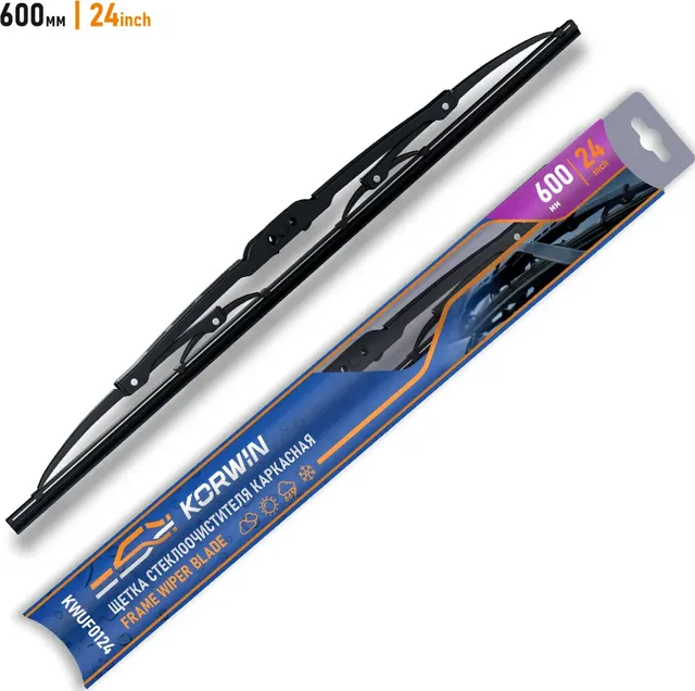 Щетка стеклоочистителя KORWIN каркасная 600мм Korwin. Артикул KWUF0124