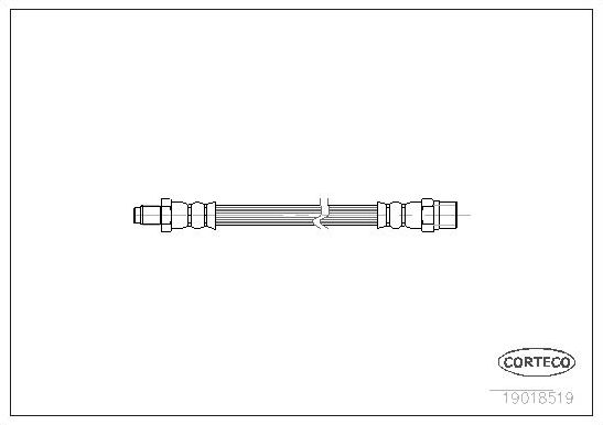 Тормозной шланг Corteco передний/задний для Audi S2 I 1990-1996. Артикул 19018519