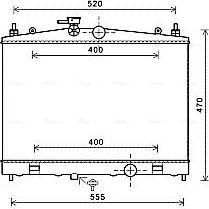Радиатор охлаждения двигателя AVA. Артикул DN2338