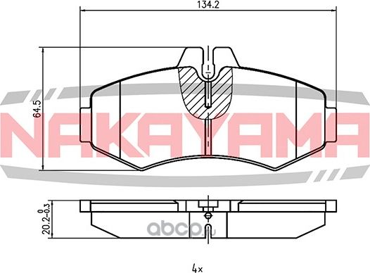 Колодки тормозные (Nakayama). Артикул HP8386NY