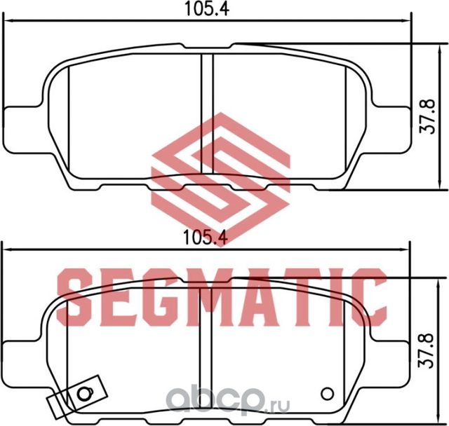 SGBP2551 Колодка торм диск зад Nissan X-Trail 2.0 2007-2013, Tiida 1.6 2007-2012 (Segmatic) Segmatic. Артикул SGBP2551