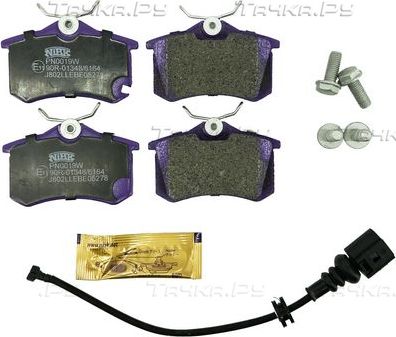 Тормозные колодки NiBK задние для Renault Clio V 2008-2026. Артикул PN0019W