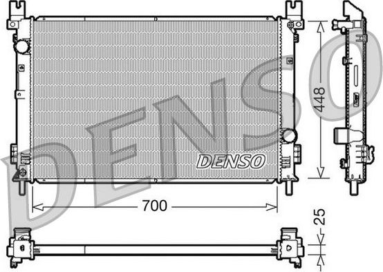 Радиатор охлаждения двигателя Denso для Chrysler Pacifica CS 2003-2006. Артикул DRM06001