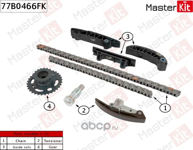 77B0466FK Комплект цепи ГРМ VAG CMTA TOUAREG (7P5) 11-18 (Master KIT). Артикул 77B0466FK