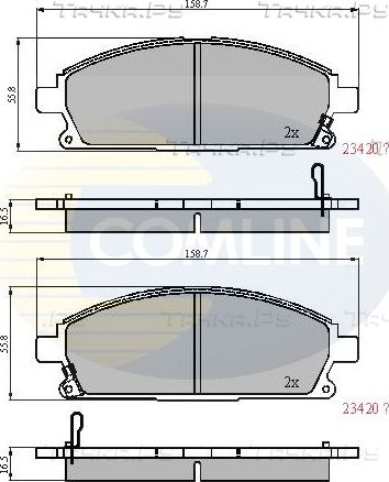 Тормозные колодки Comline Comline передние для Infiniti Q II 1997-2001. Артикул CBP3591