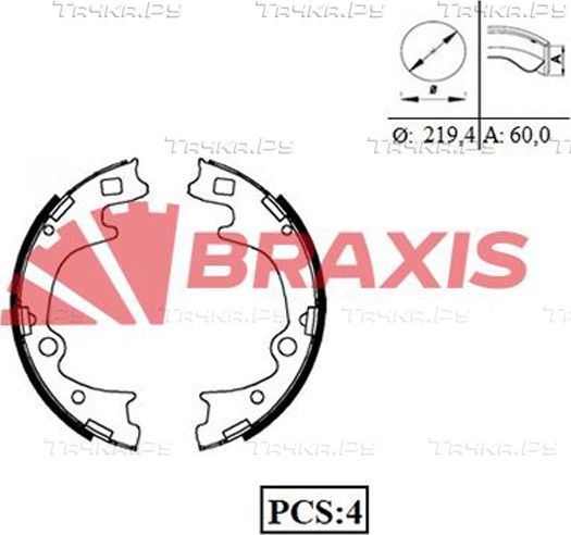 Тормозные колодки Braxis задние для Hyundai Porter III 1994-2000. Артикул AC0082