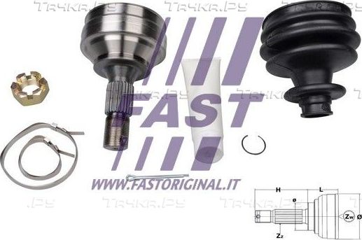 Шрус наружный (граната) Fast для Peugeot 207 I 2009-2013. Артикул FT25089K