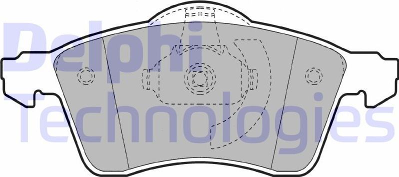 Тормозные колодки Delphi (Low-Metallic). Артикул LP1092