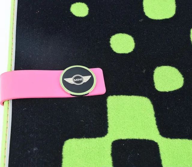 Коврики BMW (OEM) Vivid Green оригинальные текстильные для салона Mini Сooper F55, F56, F57 2014-2026 передние. Артикул 51472354170