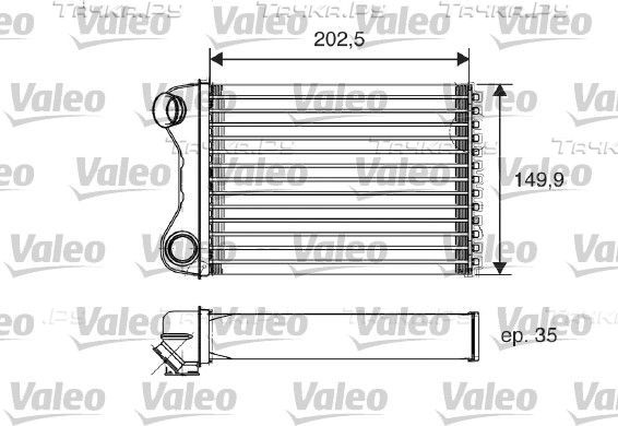 Радиатор отопителя (печки) Valeo (алюминий). Артикул 812211