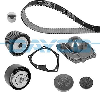 Помпа (водяной насос) с комплектом ремня ГРМ Dayco. Артикул KTBWP8990