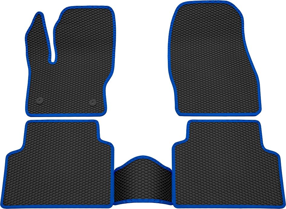 Коврики Rezkon EVA для салона Ford Kuga II 2012-2016 Синий кант. Артикул 9016020103