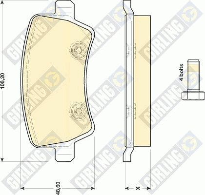 Тормозные колодки Girling. Артикул 6116851