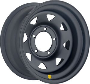 Колёсный диск OFF-ROAD Wheels усиленный стальной черный матовый 5x139,7 8xR16 d110 ET-19 (треуг. мелкий) для УАЗ Патриот 2005-2015. Артикул 1680-53910MB-19A17