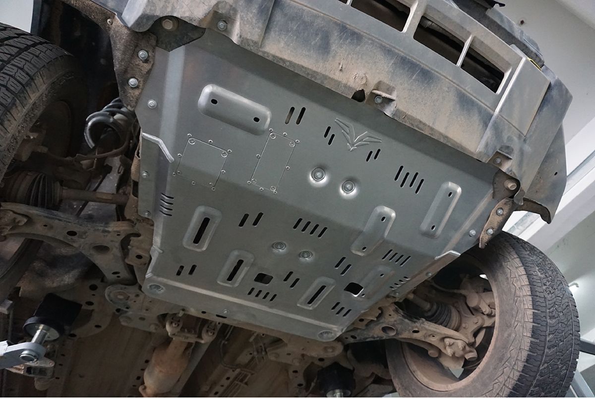 Защита алюминевая Falcon для радиатора и картера Jetour T2 2023-2026. Артикул 8119589984