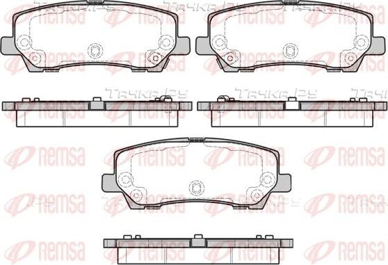 Тормозные колодки Remsa задние для Ford Mustang VI 2015-2026. Артикул 1621.15