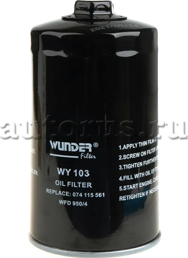 Фильтр масляный (Wunder). Артикул WY103