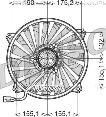 Вентилятор радиатора двигателя Denso. Артикул DER07005