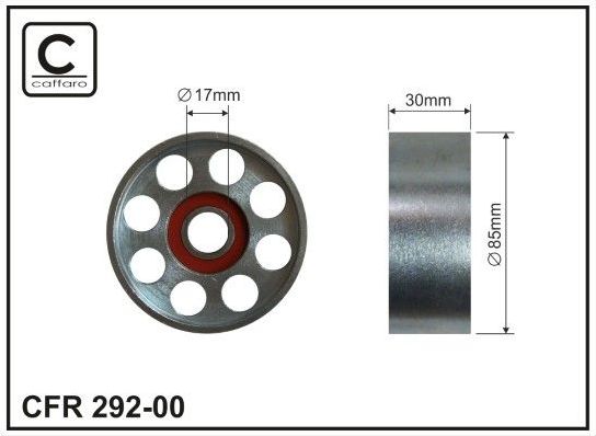 Натяжной ролик (натяжитель) приводного поликлинового ремня Caffaro (Металл). Артикул 292-00