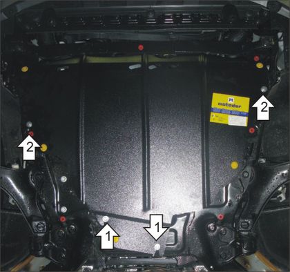Защита Мотодор для картера, КПП Volvo XC70 II 2007-2016. Артикул 02615