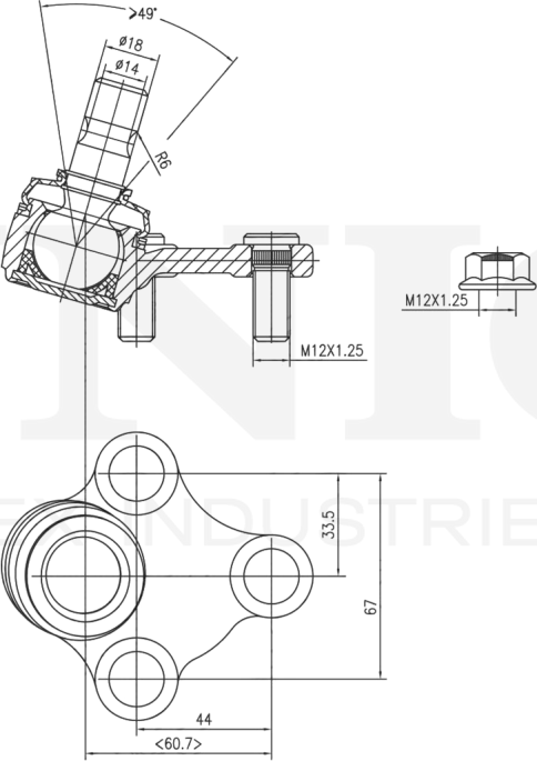 Опора шаровая (Unio). Артикул SSP-20130