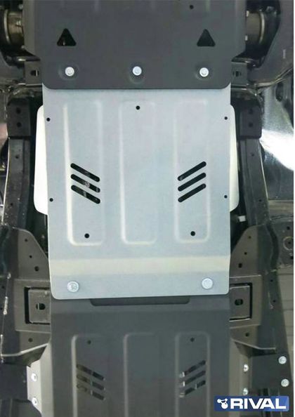 Защита алюминиевая Rival для КПП Mitsubishi L200 V 2015-2024. Артикул 333.4047.1