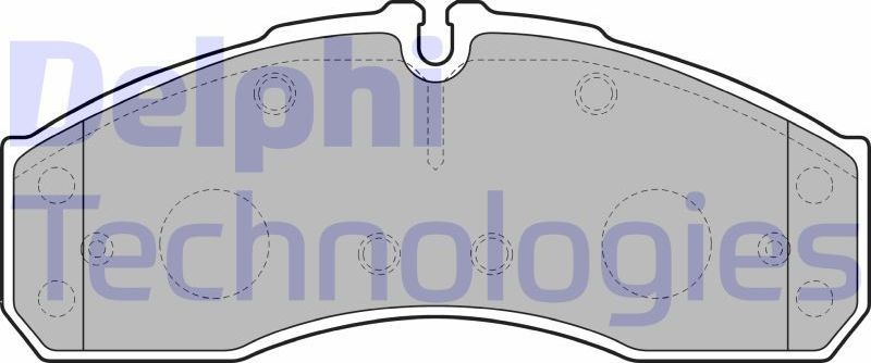 Тормозные колодки Delphi (Low-Metallic). Артикул LP2042