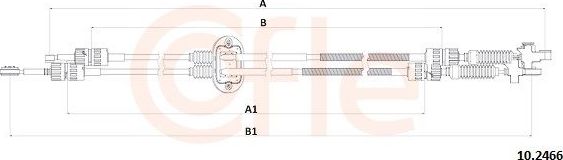 Трос переключения передач КПП Cofle для Ford Focus I 1999-2005. Артикул 92.10.2466