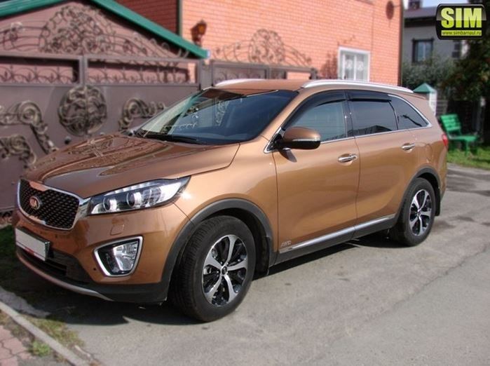 Дефлекторы SIM для окон Kia Sorento III Prime 2015-2026. Артикул SKISOR1532