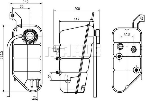 Расширительный бачок Mahle Behr. Артикул CRT 118 000S