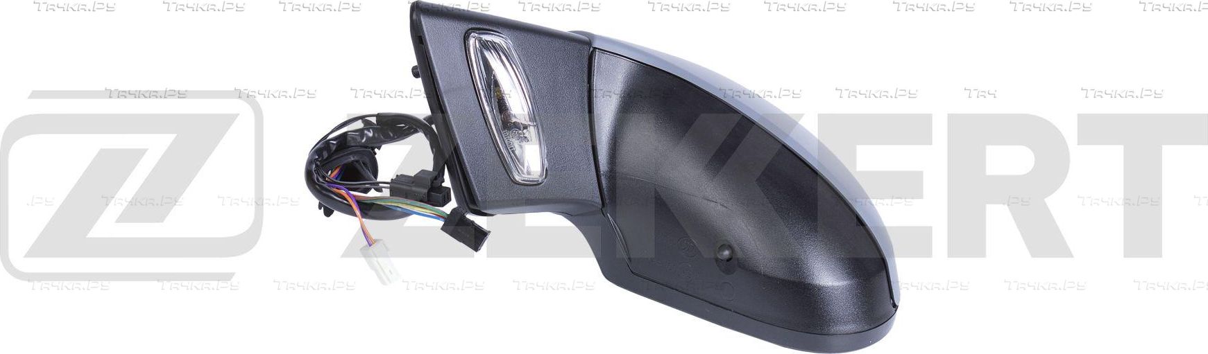 Зеркало боковое (в сборе) Zekkert левое для Peugeot 308 I 2007-2014. Артикул SP-4293