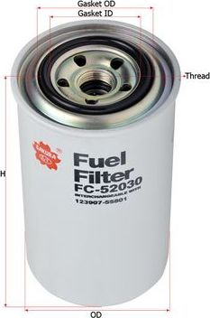 Топливный фильтр Sakura. Артикул FC-52030