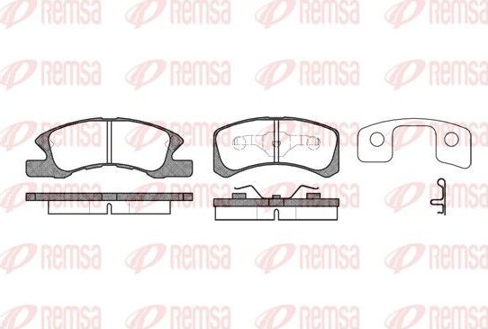 Тормозные колодки Remsa передние для Daihatsu Cuore VI (L251) 2003-2007. Артикул 1111.02