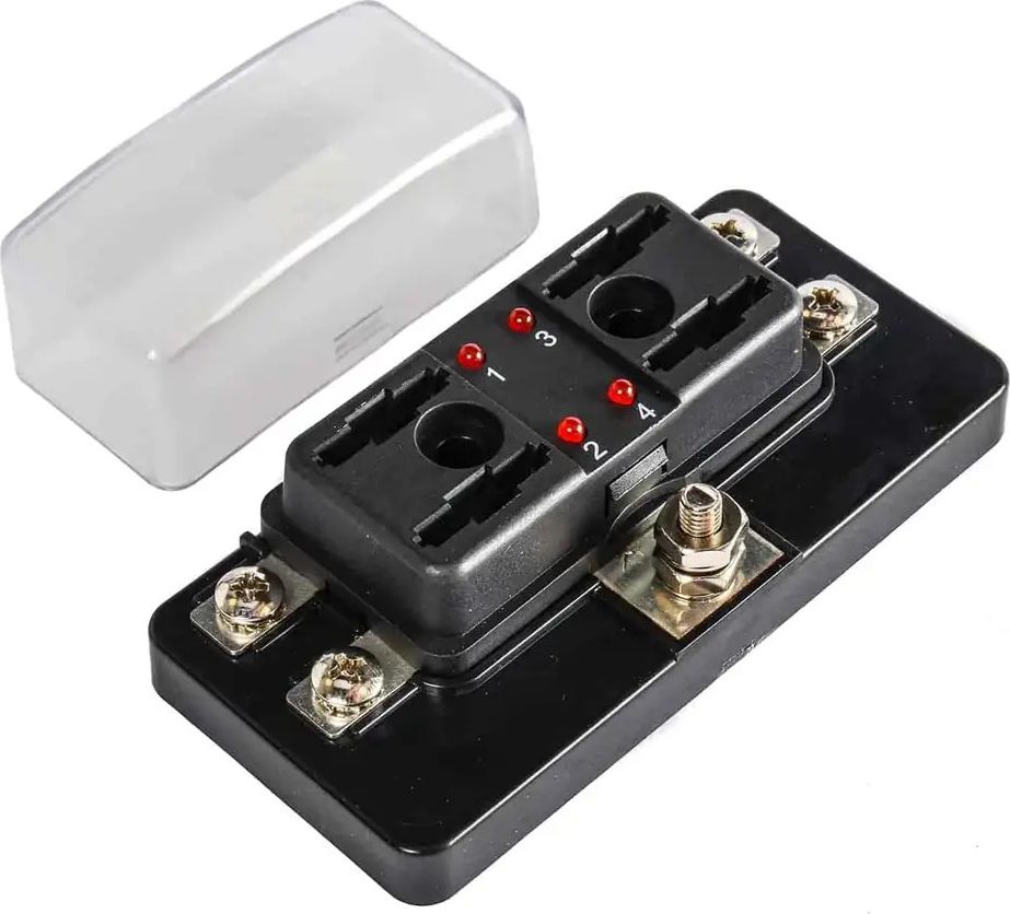 Держатель предохранителей РИФ 4 шт. с крышкой, индикатор неисправности. Артикул RIF22-9-0284004