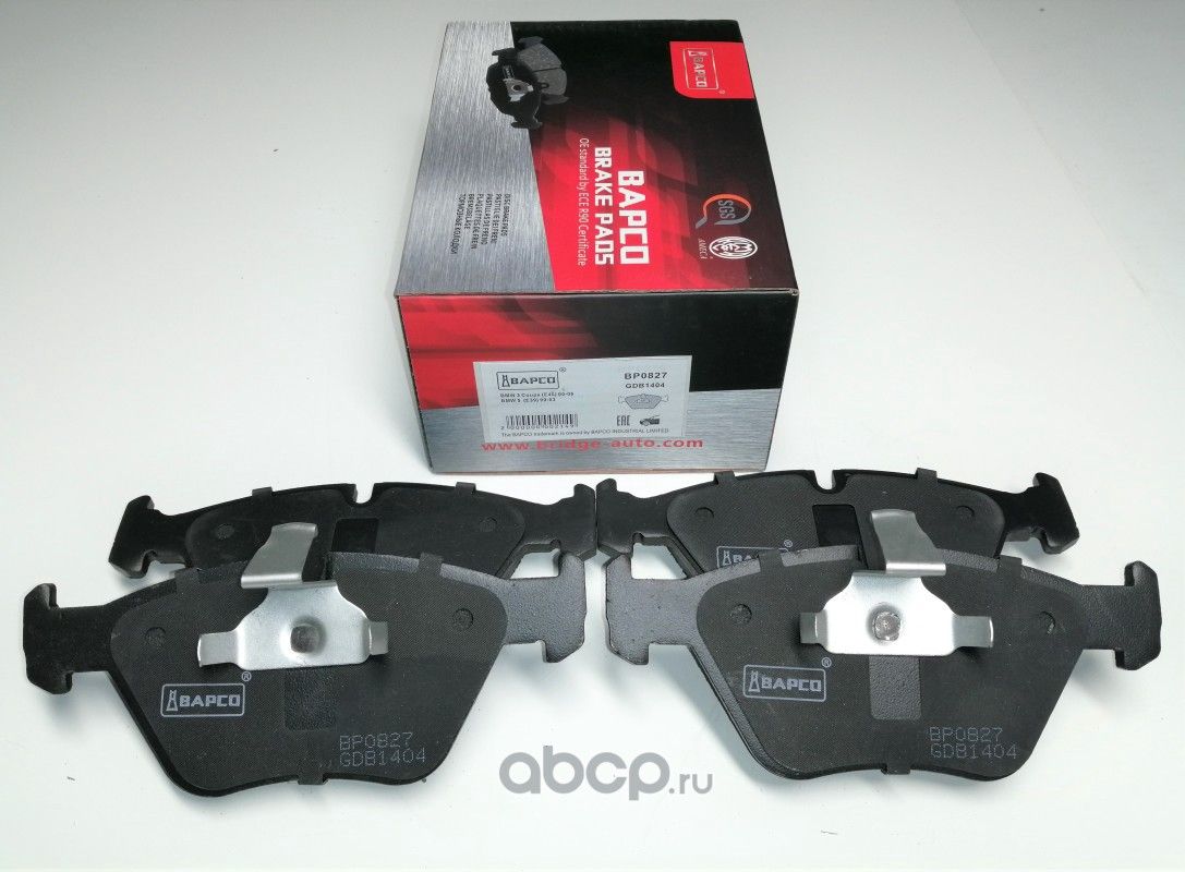 Колодки тормозные дисковые пер. BMW 3 Coupe (E46) 00-06 5 (E39) 99-0 (Bapco) Bapco. Артикул BP0827