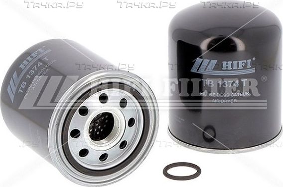 Патрон осушителя воздуха пневмосистемы HIFI Filter. Артикул TB 1374 T