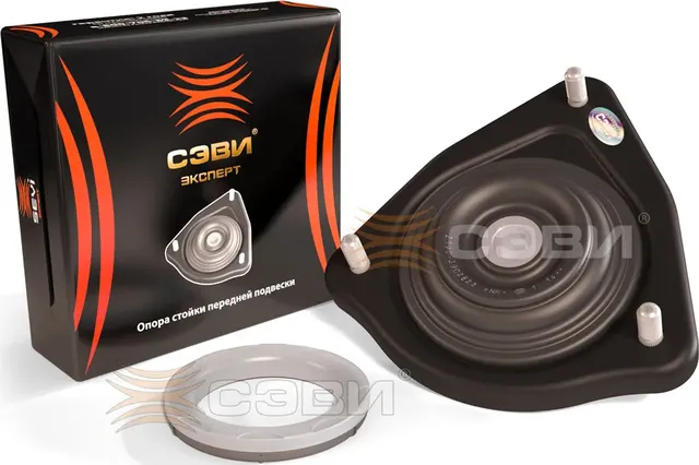 Опора стойки передней подвески СЭВИ-ЭКСПЕРТ со смещением 12 мм (с вологодским подшипником) ВАЗ 2190-2192, 2194 с ЭУР SEVI 1130VP Sevi. Артикул 1130-VP