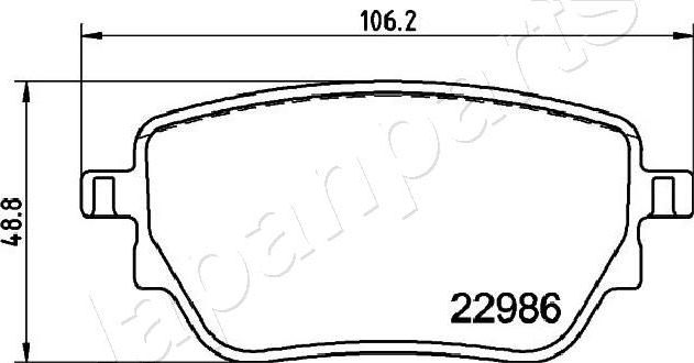 Тормозные колодки Japanparts. Артикул PP-0533AF
