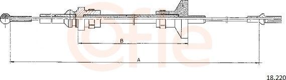 Трос сцепления Cofle для Chrysler Voyager III 1995-2001. Артикул 92.18.220