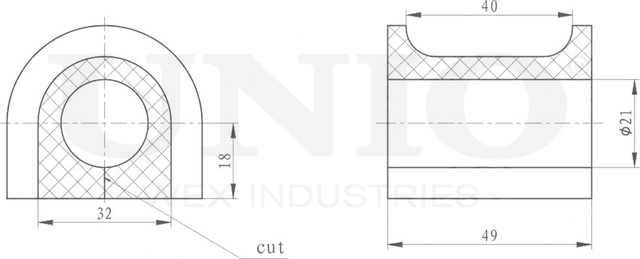 Втулка стабилизатора (Unio). Артикул RMP-10079