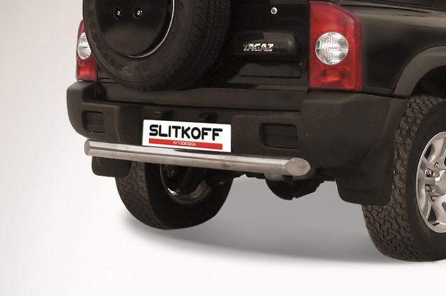 Защита Slitkoff заднего бампера d76 короткая для ТагАЗ Tager 5-дв. 2008-2026. Артикул TAT5d014