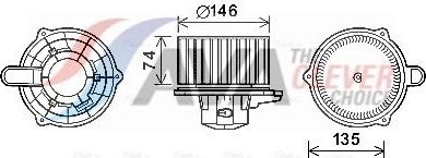 Вентилятор, мотор печки (отопителя) салона AVA для Hyundai Accent III 2005-2010. Артикул HY8350