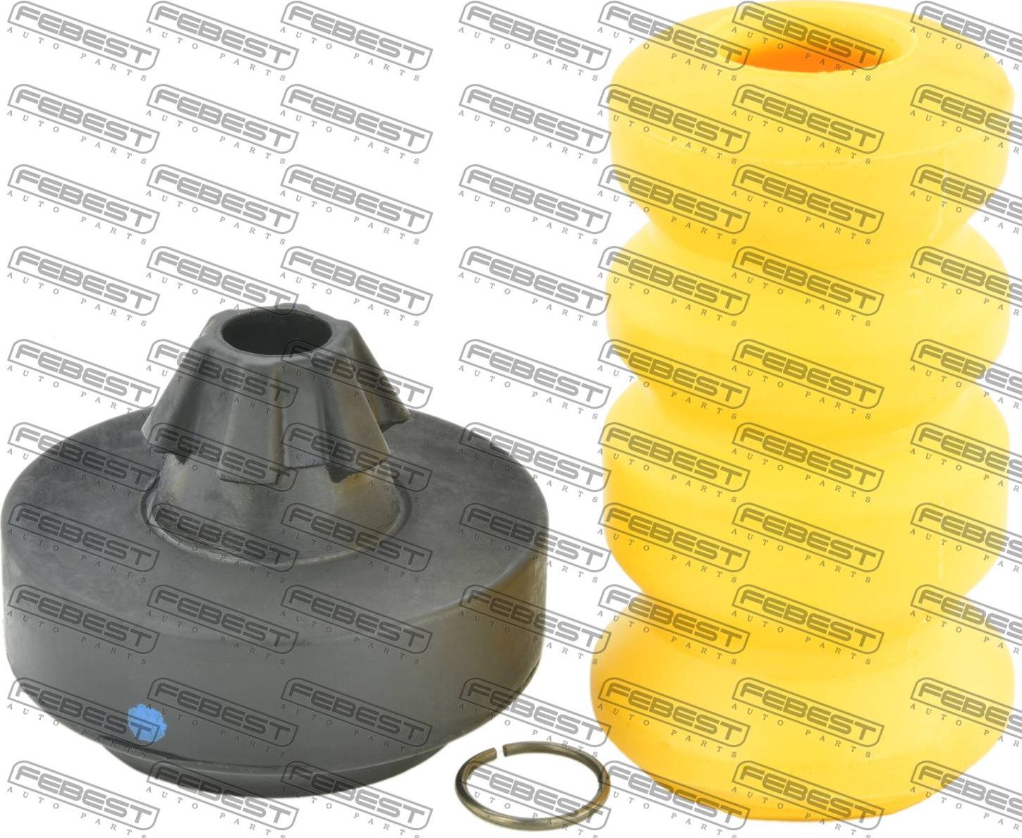 ВТУЛКА ЗАДНЕГО АМОРТИЗАТОРА КОМПЛЕКТ Febest. Артикул FDSB-EXIVUPR-KIT