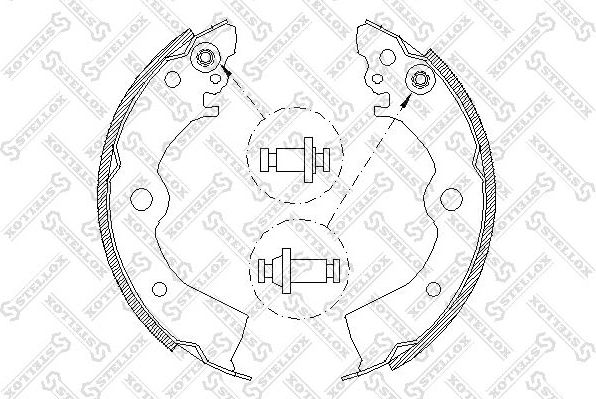 Тормозные колодки Stellox. Артикул 404 100-SX